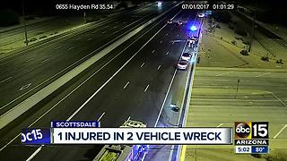 Person injured after multi-vehicle wreck on Loop 101 near Hayden