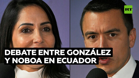Así fue el debate presidencial entre González y Noboa antes del balotaje en Ecuador