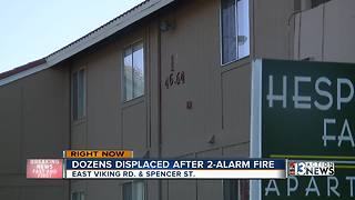 Dozens displaced after apartment fire