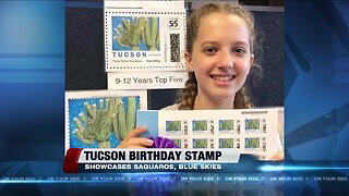 Cristate saguaro design wins 2019 Tucson birthday stamp contest