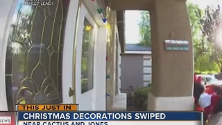 CAUGHT ON CAMERA: Thieves target Christmas decorations