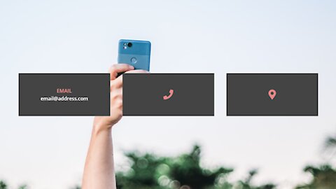 Responsive Contact Info Section Using HTML & CSS