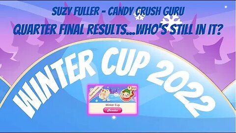 Winter Cup Quarter Final Conclusion in Candy Crush. What's your conclusion? Did you make it? Did I?