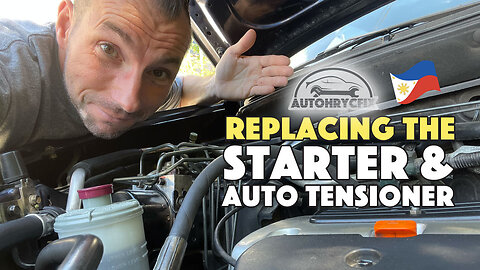 How to replace a starter and a auto tensioner on a 2003 Honda Crv