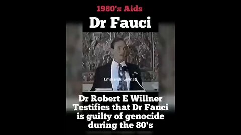 Fauci is guilty of genocide during the 80's.