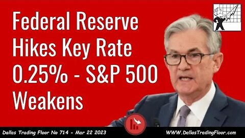 Federal Reserve Hikes Key Rate 0.25% - S&P 500 Weakens