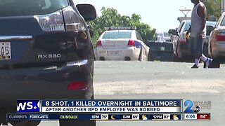 8 shot, 1 killed overnight in Baltimore