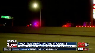 Weather impacting Kern County: Snow causing closures