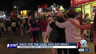 Volunteers dance at the South Florida Fair to promote the Race for the Cure