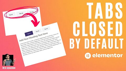 Elementor Tabs Closed by Default - Free Code - Elementor Pro Wordpress Tutorial - Element.How