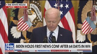 WATCH: Biden's Mind Completely Stops in Embarrassing Moment During Press Briefing