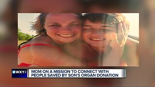 Mom on a mission to connect with people saved by son's organ donation