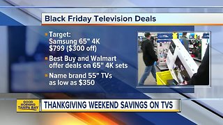 Thanksgiving weekend savings on TVs