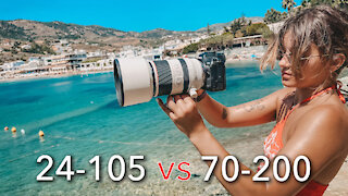 RF 70-200mm f/2.8L vs Canon RF 24-105mm f/4 | which one makes more sense? EOS R5 [4K]