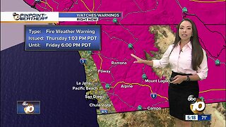 10News Pinpoint Weather with Meteorologist Angelica Campos