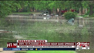 Sand Springs neighborhoods evacuated