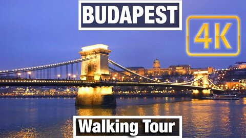 Budapest, Hungary, 2021 Night Walking Tour (4K-HDR)