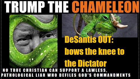 TRUMP THE CHAMELEON DICTATOR: Ron DeSantis Bows the knee to the new dictator