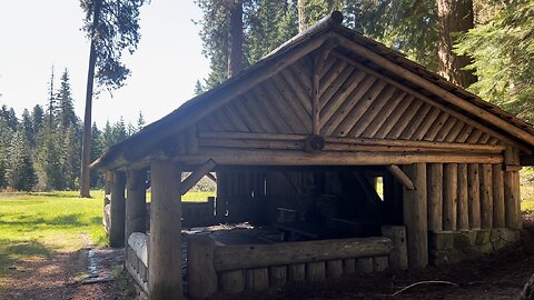 EXPLORING 4K RUSTIC Bear Springs Group Campground Log Cabin Style Shelter! | Mount Hood Oregon | 4K