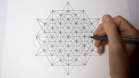 How to Draw a 64 Star Tetrahedron Grid | Sacred Geometry Drawing Tutorial