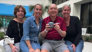 College basketball legend Dick Vitale rings bell to celebrate remission from cancer in Sarasota