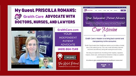 Join Priscilla Romans, Founder & CEO of Graith Care, Your Independent Patient Advocate