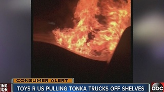Toy truck ignites; Toys "R" Us pulls item off shelves after fire