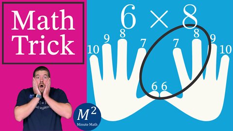 Multiply by 8 using your FINGERS! | Minute Math Tricks - Part 48 #shorts