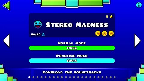 Geometry Dash - Stereo Madness All Coins!