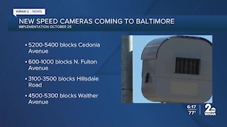 New speed and red light Cameras in Baltimore
