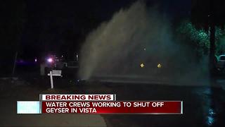 Broken water main damages Vista street