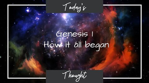 Today's Thought: Genesis 1 KJV Audio Bible