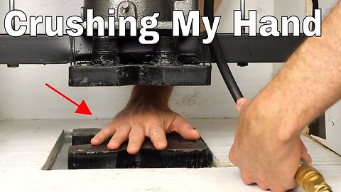 Crushing My Own Hand In a Hydraulic Press-Crazy Experiment on My Brain