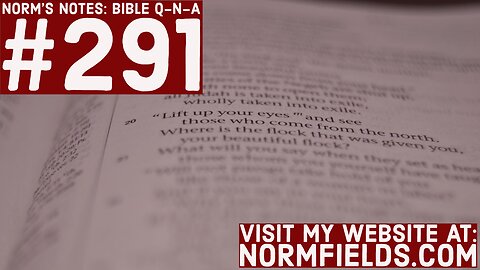 Bible Q-n-A 291