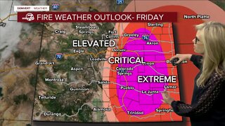 Critical fire danger expected for Denver on Friday
