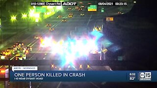 Pedestrian hit and killed on I-10 near Dysart Rd