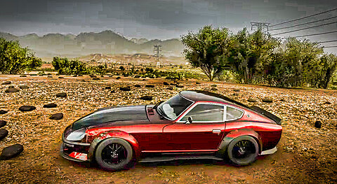 Datsun 280Z 1975. It's fast enough for me. Don't hit it. Give me a break.