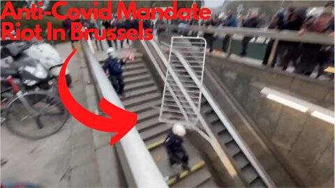 Anti Covid Mandate Rioters Fight Police In Brussels
