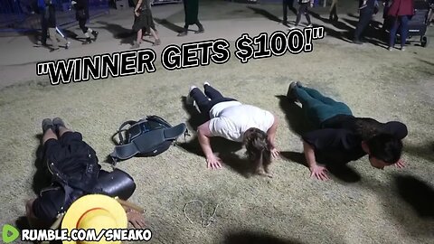 SNEAKO HOSTS PUSH-UP CONTEST WITH RENAISSANCE NPC'S