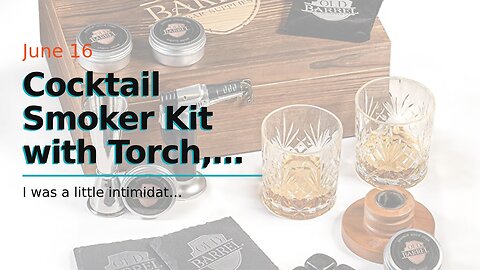 Cocktail Smoker Kit with Torch, Old Fashioned Smoker Kit for Bourbon Whiskey Drink, with 4 Flav...