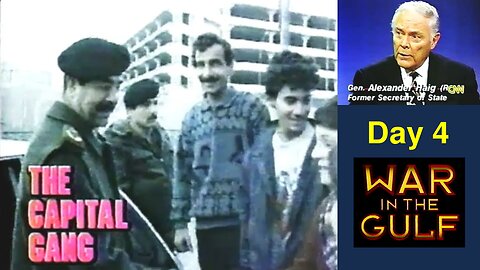Vintage CNN - Iraq War Day 4 - The Capital Gang - Jan19-91 (8:00PM EST)