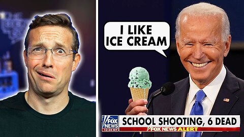 Reporters Gasp, White House CUTS FEED as Biden Slurps Ice Cream, Sniffs Kids After School Shooting