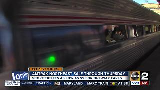 Three-day sale for Amtrak Northeast