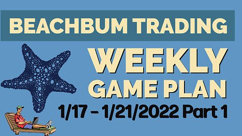 [The BeachBum Weekly Trading Game Plan] for the Trading Week of 1/17 – 1/21/2022 - Part 1