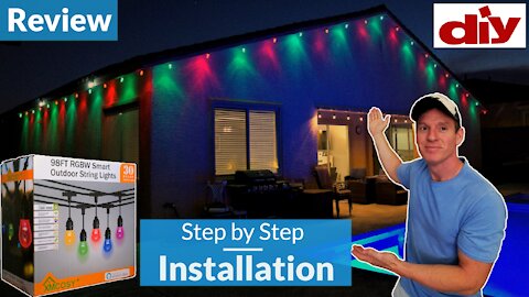 How To Install Outdoor Smart String Lights XMCOSY+ RGBW String Lights