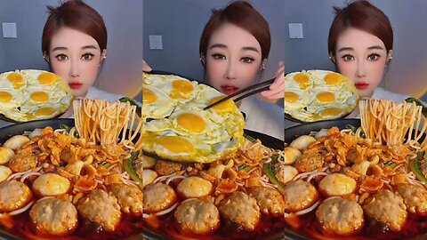 ASMR | CHINESE FOODS MUKBANG EATING | 마라탕먹방 | 중국당면와계란먹방 | chinese eating noodles with egg