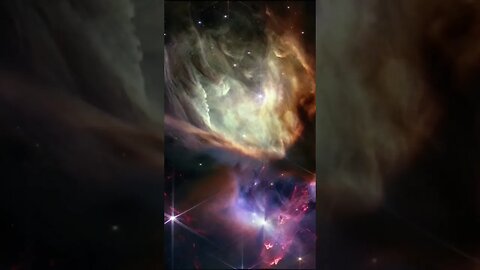 Journey to the Cosmic Cradle - 3D Image Model of Rho Ophiuchi's Young Stars #shorts #space #webb