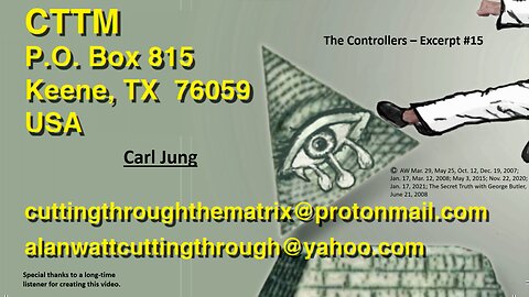 Alan Watt - "The Controllers" - Ep. 15 "Carl Jung" - Feb. 6, 2024