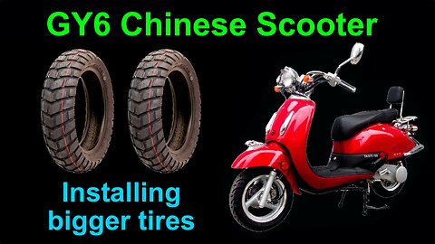 Changing tires on a 150cc GY6 Chinese scooter