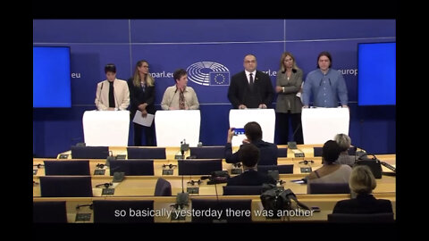 PRESS CONFERENCE AFTER PFIZER CEO ALBERT BOURLA REFUSED TO ANSWER IN FRONT OF EUROPEAN PARLIAMENT